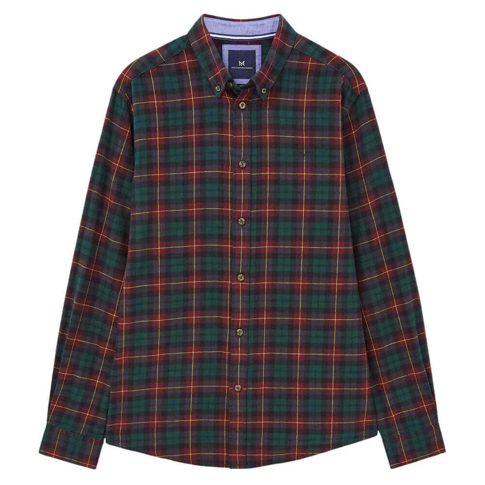 Crew Blackwatch Check Brushed Flannel Shirt